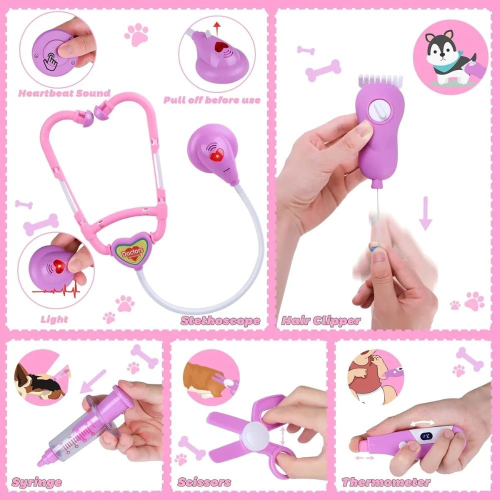 Kit Juguete Veterinaria Gifts2u Con 20 Piezas Y Estuche - Image 8